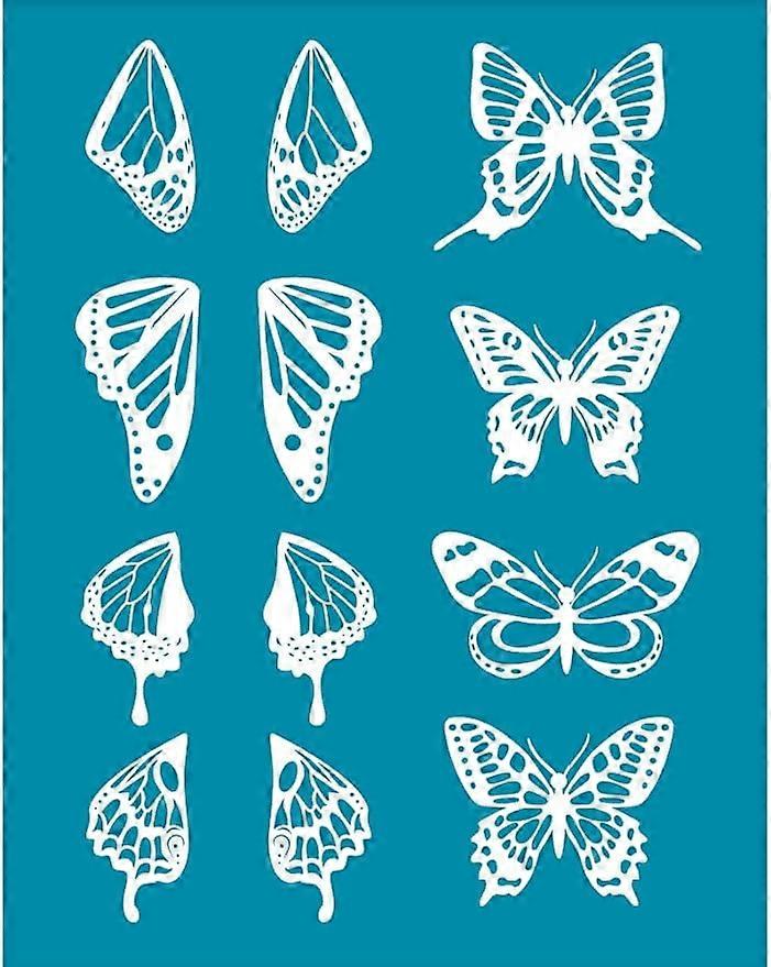 4x5 Inch Butterfly Clay Stencils Butterfly Wings Silk Screen for Polymer Clay Insect Wings Silk Screen Stencils