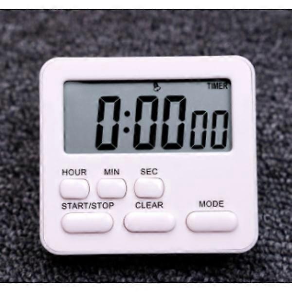 24-Hour Digital Kitchen Timer - Large Display with Loud Alarm - White - Essential Cooking Timer for Accuracy
