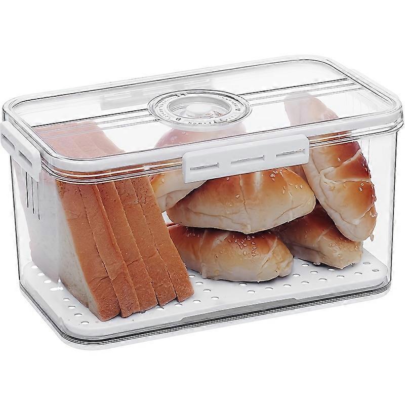 Bread Box, Large Capacity Reusable Food Storage Box With Lid, Leak Proof And Durable Food Sealed Box, For Bread, Toast, Fruit And Vegetable, Kitchen O