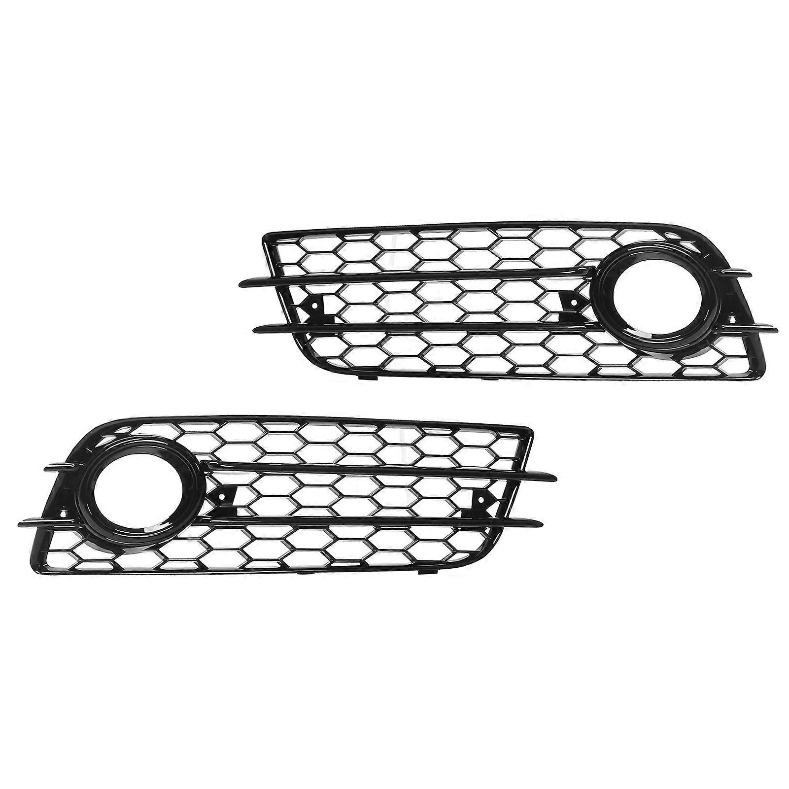 2 Pcs Bumper Fog Light Grille 8K0807681C01C Fog Lamp Cover Trim for A4 B8 S4 Models 2008?2012