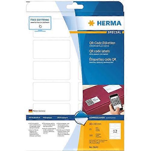 Herma Premium Quality Self-Adhesive QR Code Opaque Labels A4 25pc (White)