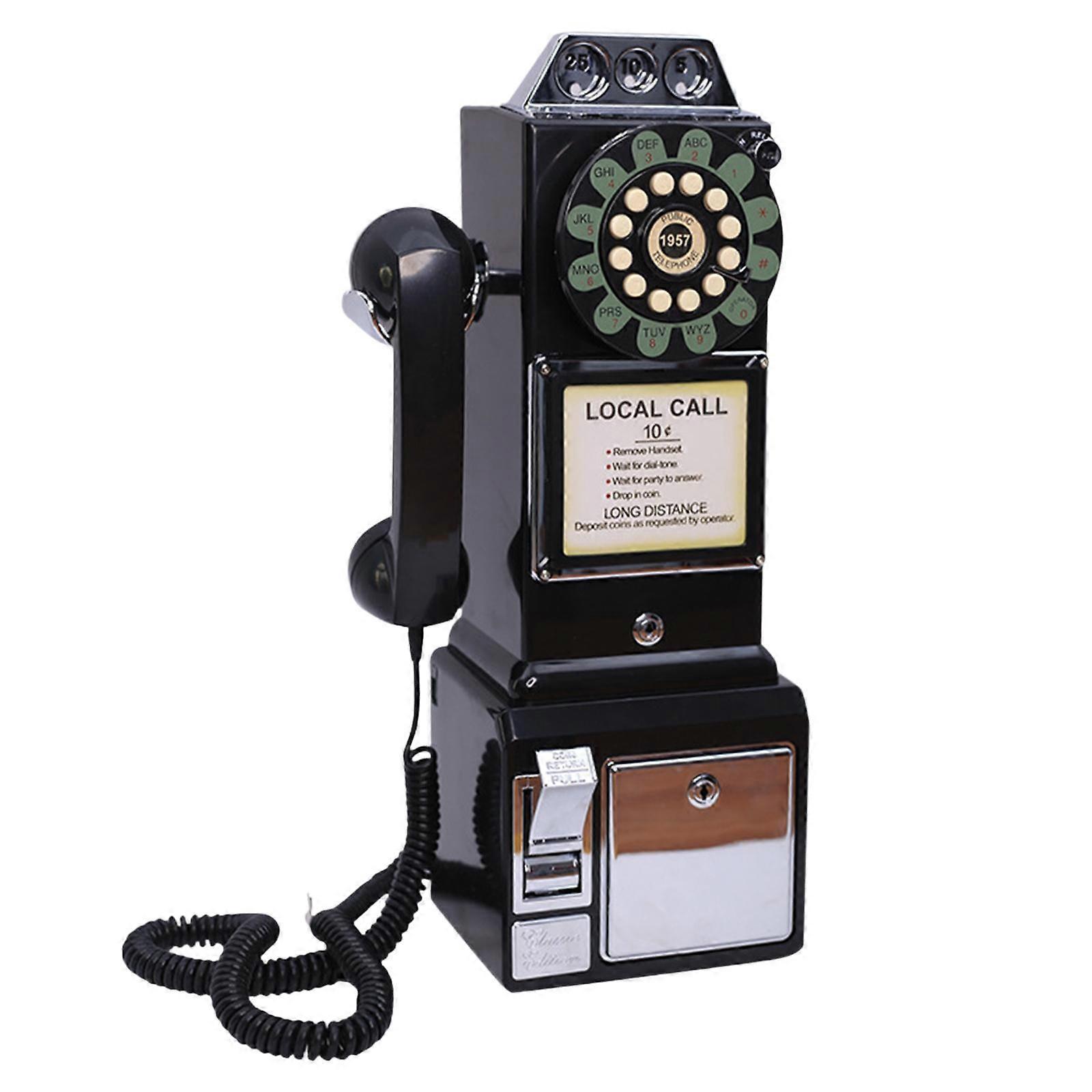 Guestbook Phone Classic Corded Phone for Party Engagement Gathering Red