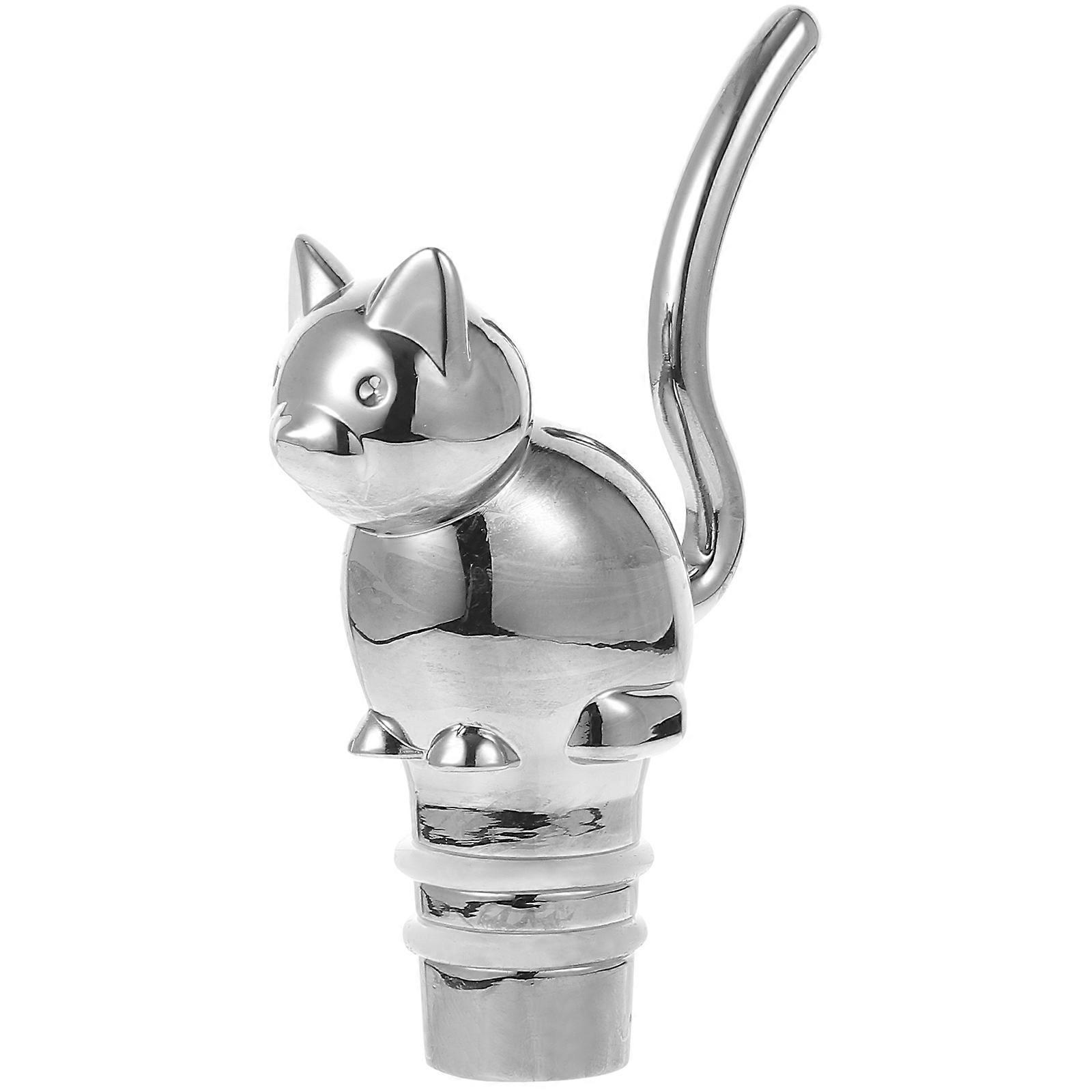 Cat Wine Bottle Stopper Alloy Decorative Novelty Barware Tool Bar Accessories Wine Bottle Sealer Saver