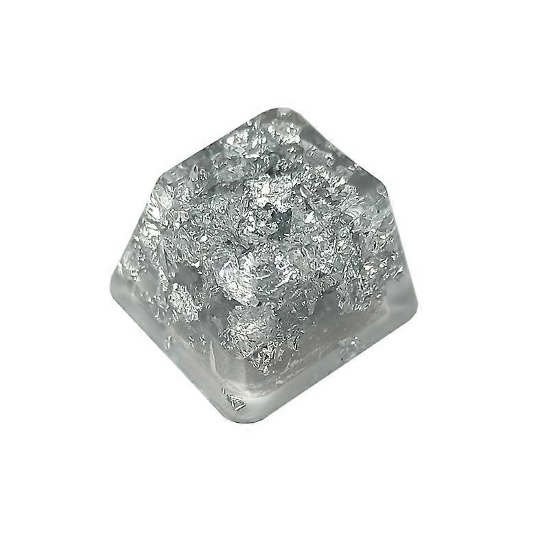 1PC Resin Backlit Silver Foil Keycap OEM Profile DIY Custom Keycap R4 Height