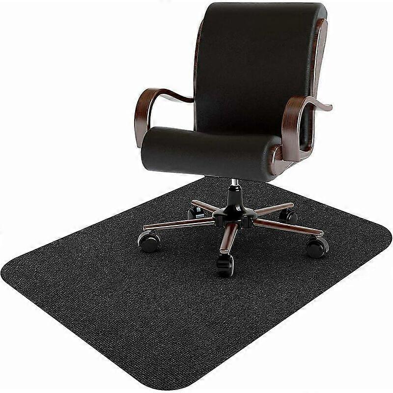 Gulvbeskyttermåtte til hårde gulve, kontorstol, gulvmåtte, stolemåtte, gulvbeskyttelsesmåtte til laminat, parket, fliser, sort (90 x 120 cm)