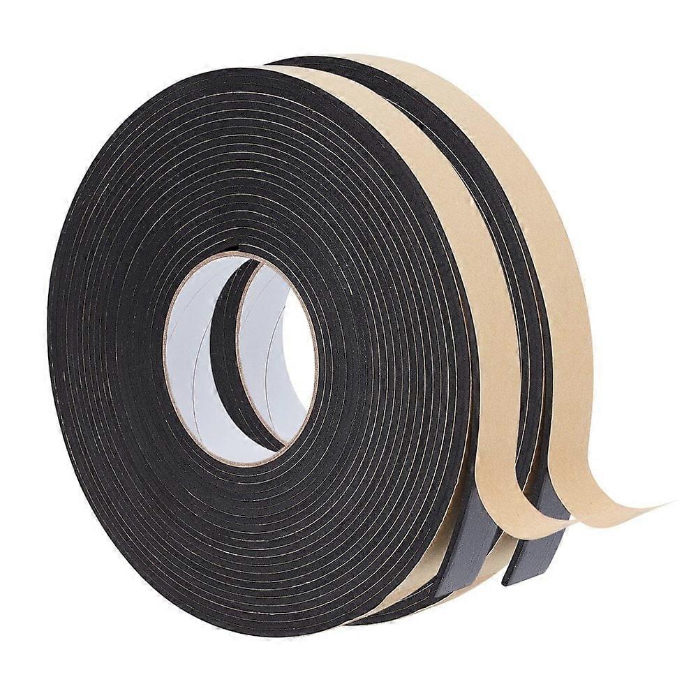 10m Strong Adhesion EVA Sponge Foam Rubber Tape Anti-Collision Seal Strip Black