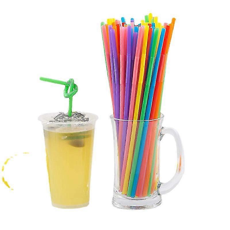 100pcs Extended Straws Plastic,flexible Reusable Straws, Bendy Fancy Straws