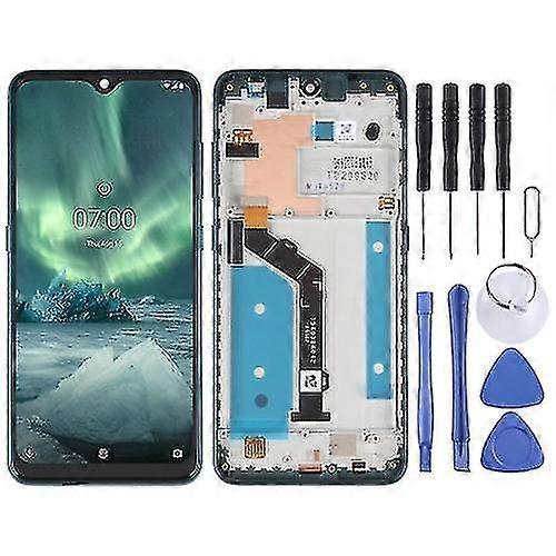 Replacement Lcd Screen Compatible With Nokia 7.2 / 6.2 Digitizer Complete Assembly With Frame