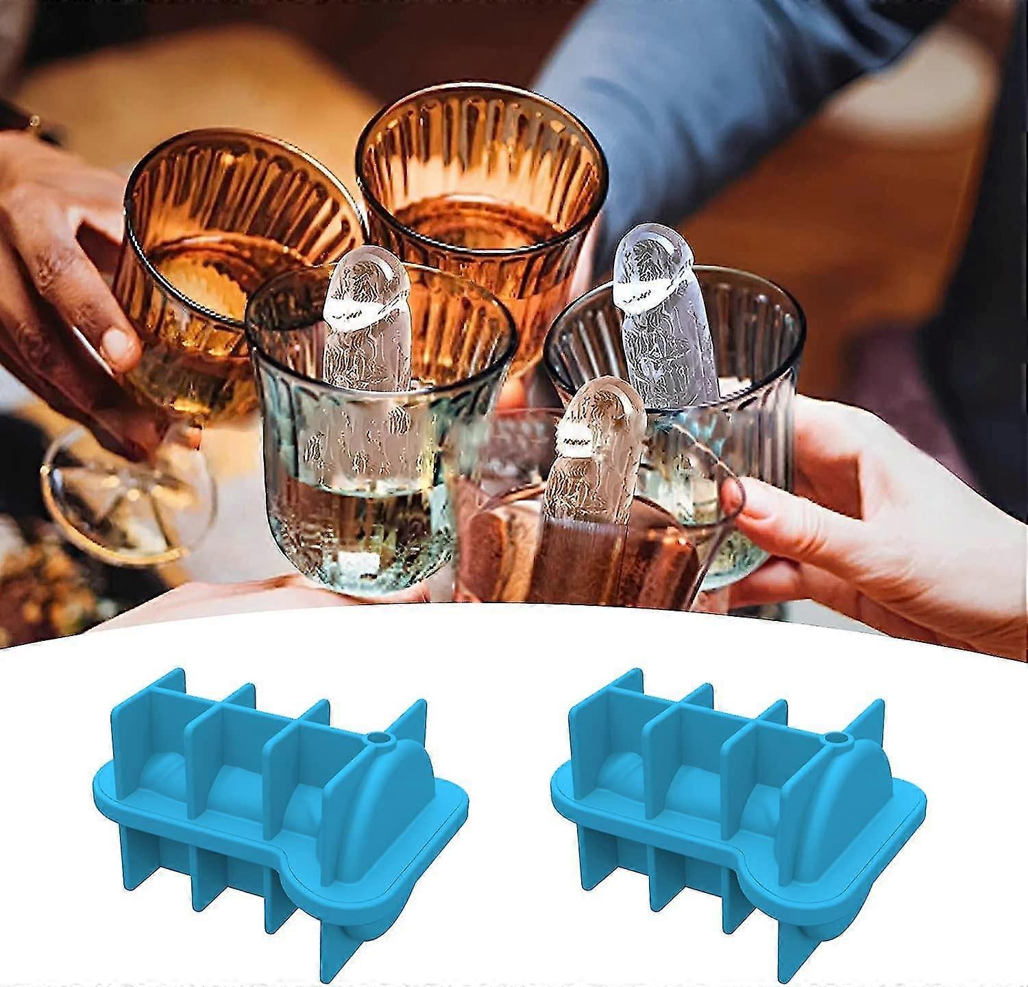 2pcs Spoof Ice Cube Form, Erwachsene Streich Ice Cube Form, Silikon Ice Cube Mold Neuheit Party Ice Cubes Maker