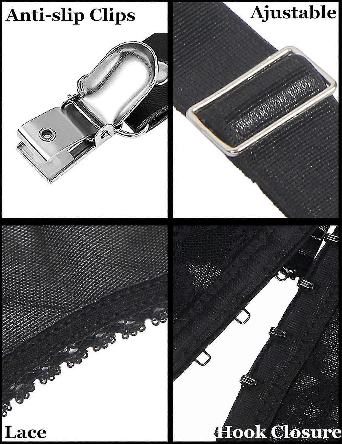 Porte-jarretelles Avec Sangles Pour Bas, Lingerie Pour Femmes, Clips Métalliques Vintage, Environnement Noir, Shaper