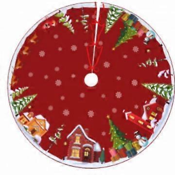 2024 Christmas Tree Skirt Tree Surround Christmas Print Pattern Christmas Tree Decoration