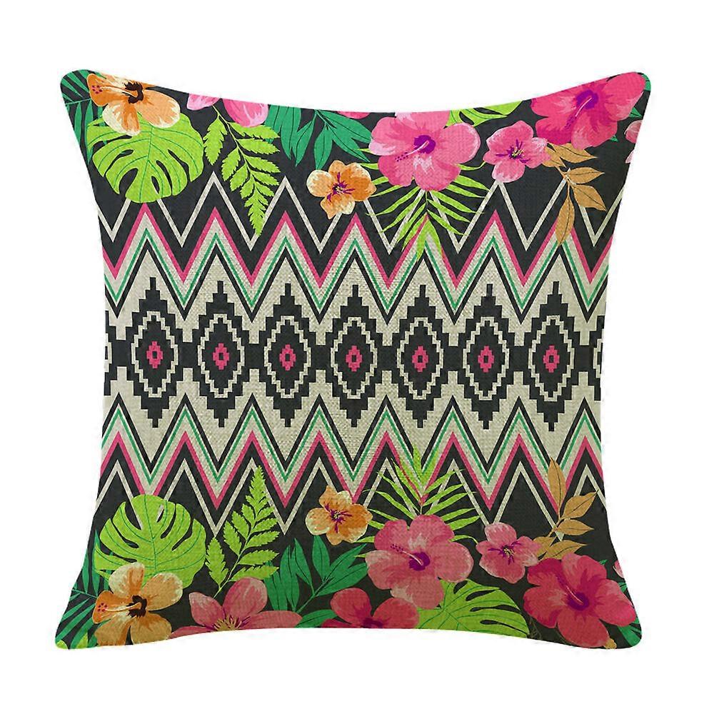 Geometriskt tryck Bomull Linne Örngott Kuddfodral Soffa Heminredning Design 884jpjcjh
