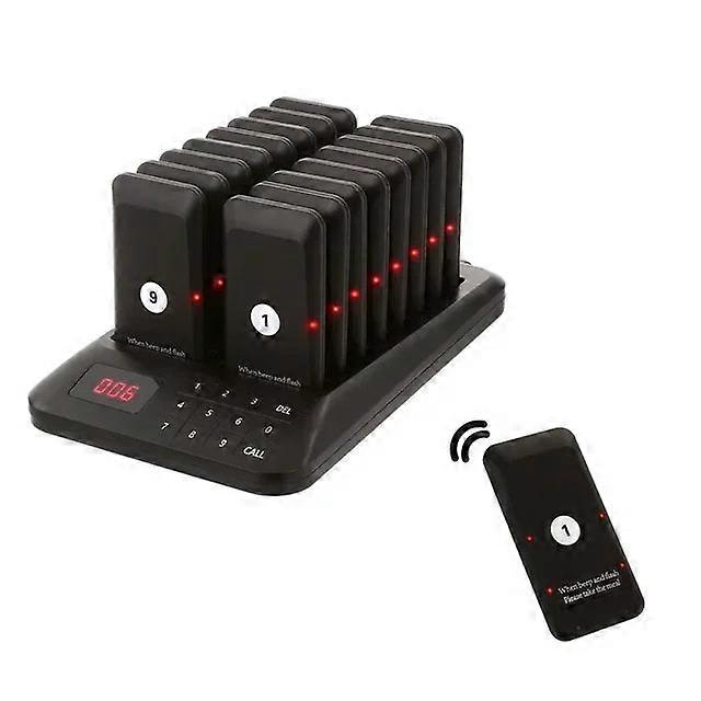 Pagers Wireless Calg System Buzzer Restaurant Bar 16 Pager Receiver With 1 Keypad Transmitter Guest Paging Cafe Coaster