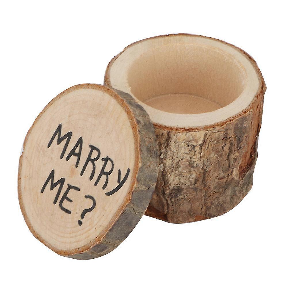 Wedding Ring Box Container Handmade Unique Ring Jewelry Holder Storage Case 01#