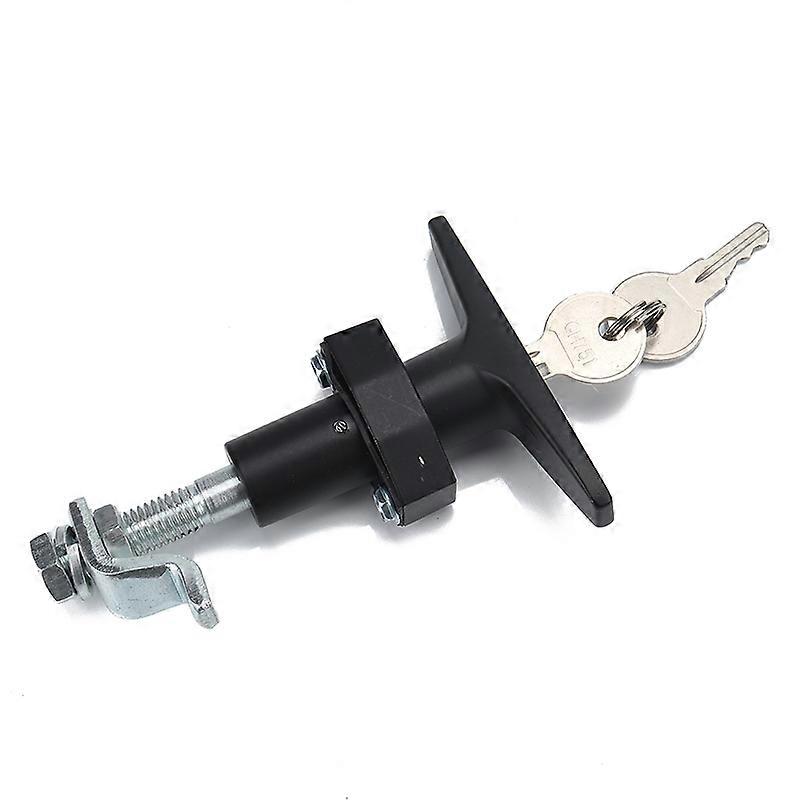Universal zinc alloy T-Handle Door Latch Lock with Lock cylinder+2 keys For Trailer Caravan RV Truck Canopy Toolbox