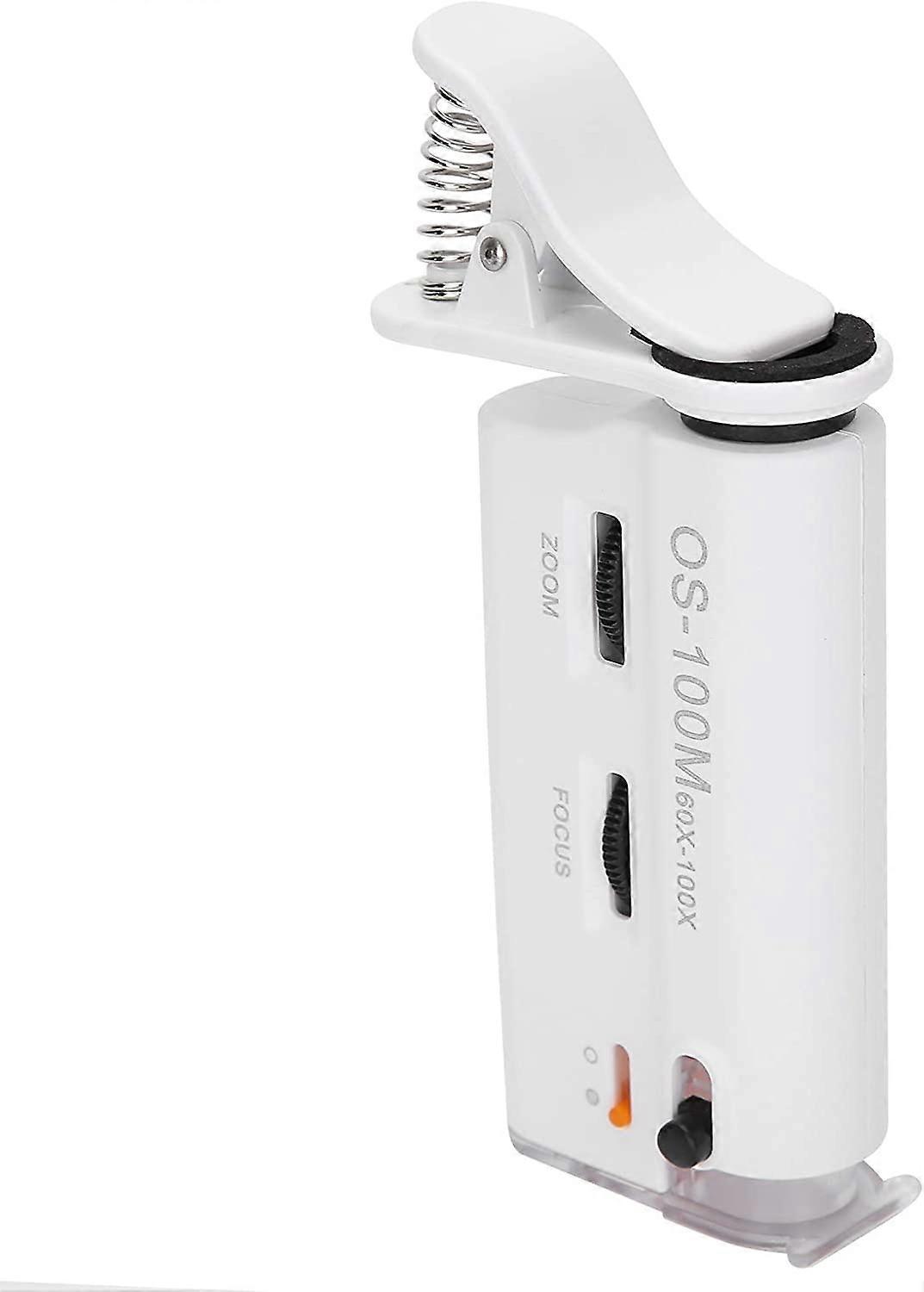 Smartphone Microscope Adjustable FL Digital Microscope with UV LED Light 60X100X Magnifier with Headband Eyepiece,2024 Ping