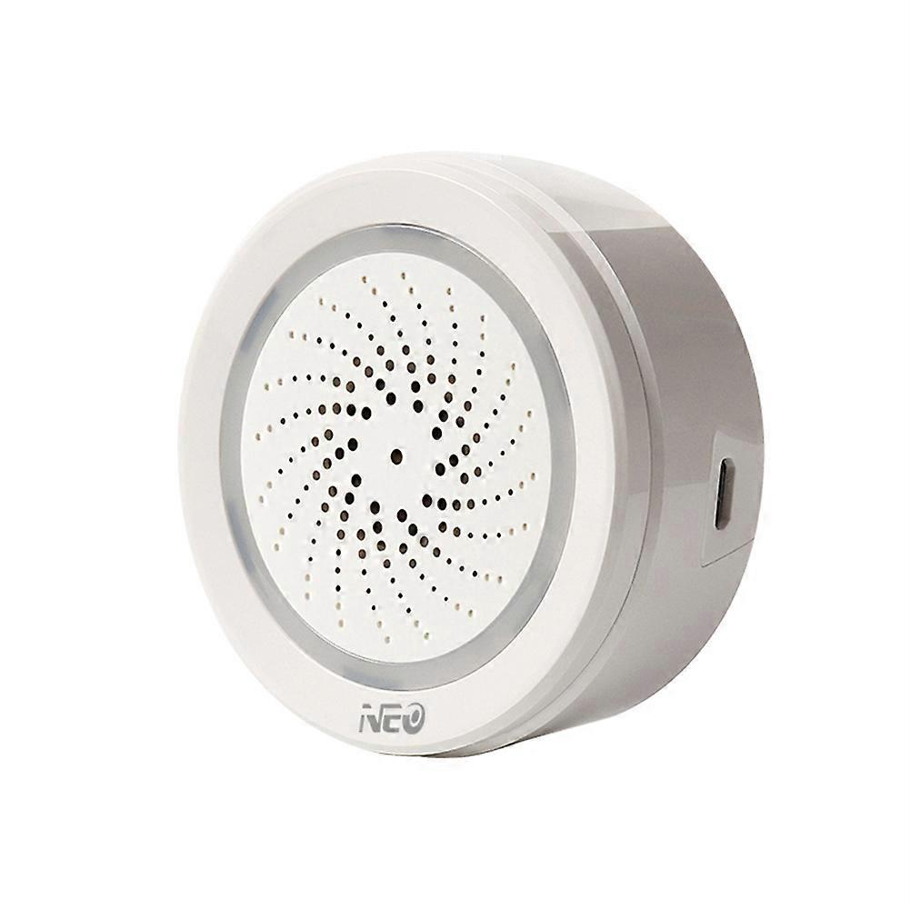 NEO Smart Tuya Wifi Sirène d’alarme avec capteur de température et d’humidité compatible avec Echo Google Home Assistant