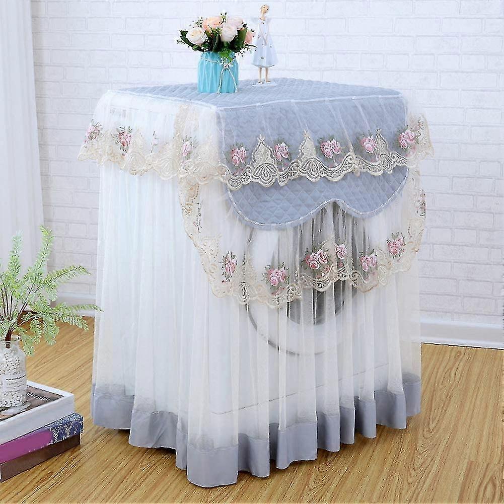 Cvian Cover For Washing Machine, Flower Pattern, Dustproof, With Floral Pattern, 60 X 60 X 85 Cm Gray