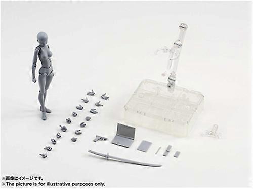 Figuarts Kropp Kropp-Chan Kropp-Kun Grå Färg Ver Svart PVC Action Figur Samlarobjekt Modell Leksak