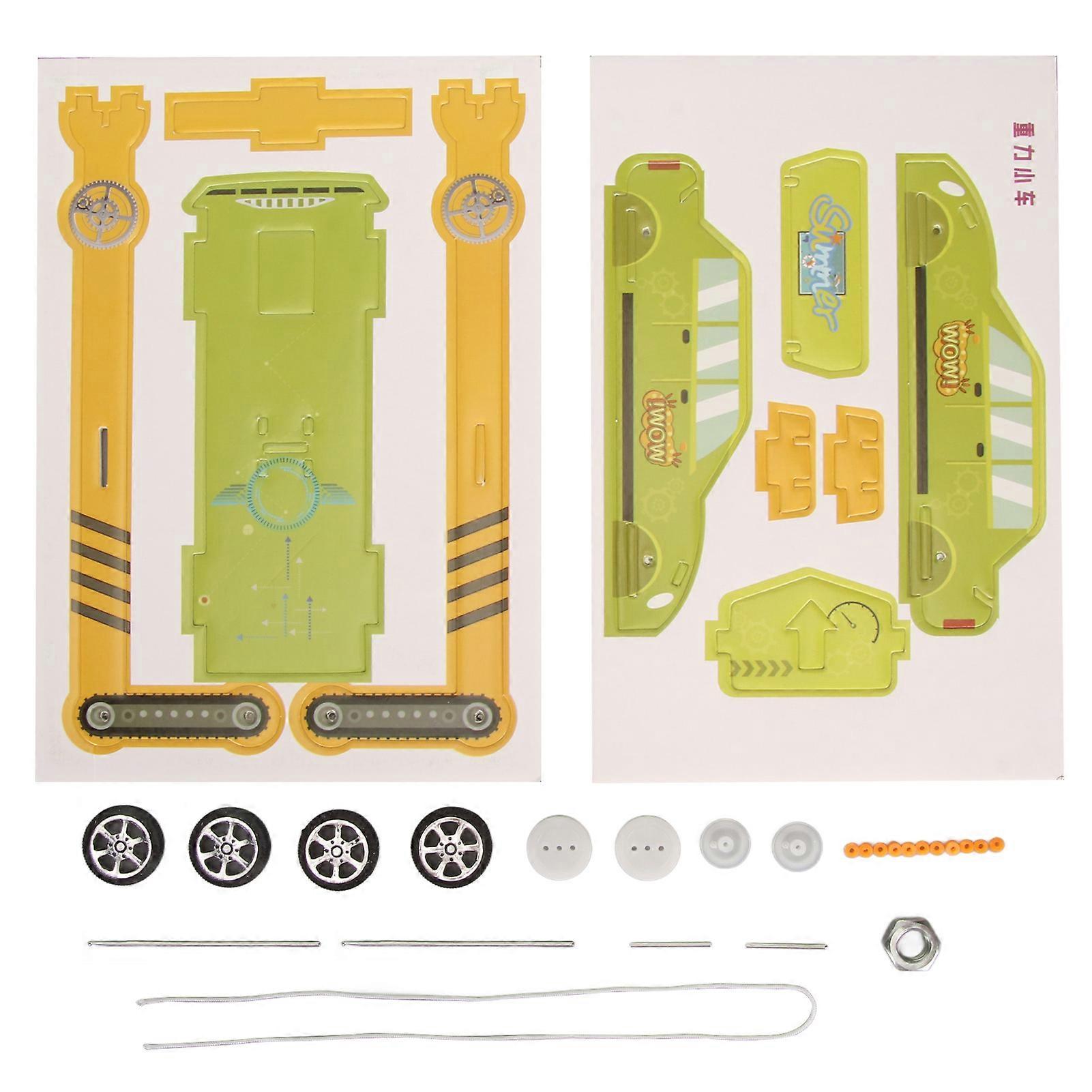 Gravitational Car DIY Toy for Kids Handcraft Hand Eye Coordination Easy to Assemble Gravity Trolley Model for School Gravitational Car Toy