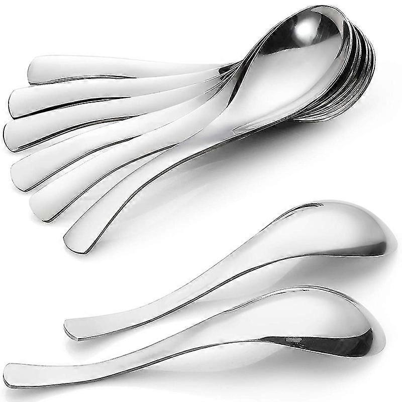 8 Pack Soup Spoons, Stainless Steel Soup Spoons, Thick Heavy-weight Table Spoons (haoyi