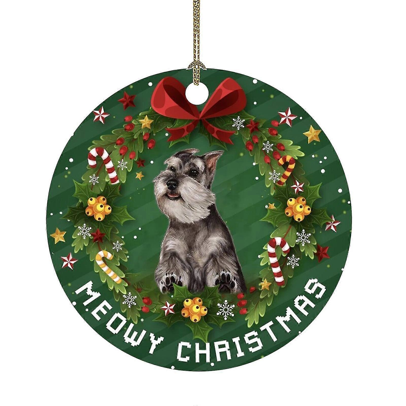 Décoration de Noël Drôle de Chien de Noël Motif Pendentif Ornements de Sapin de Noël