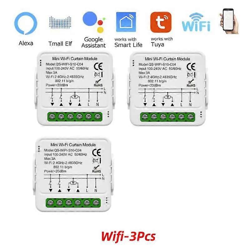 Tuya Mini WiFi Zigbee Curtain Switch For Roller Shutter Electric Motor Smartlife Control Remotely Works With Alexa