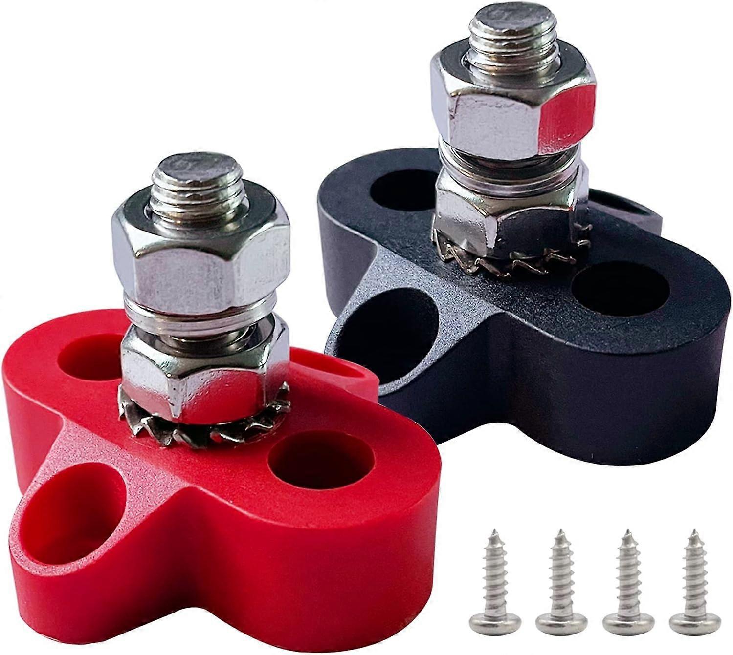 5/16" Single Stud Battery Junction Posts, M8 Heavy Duty Power and Ground Junction Block Power Distribution Studs