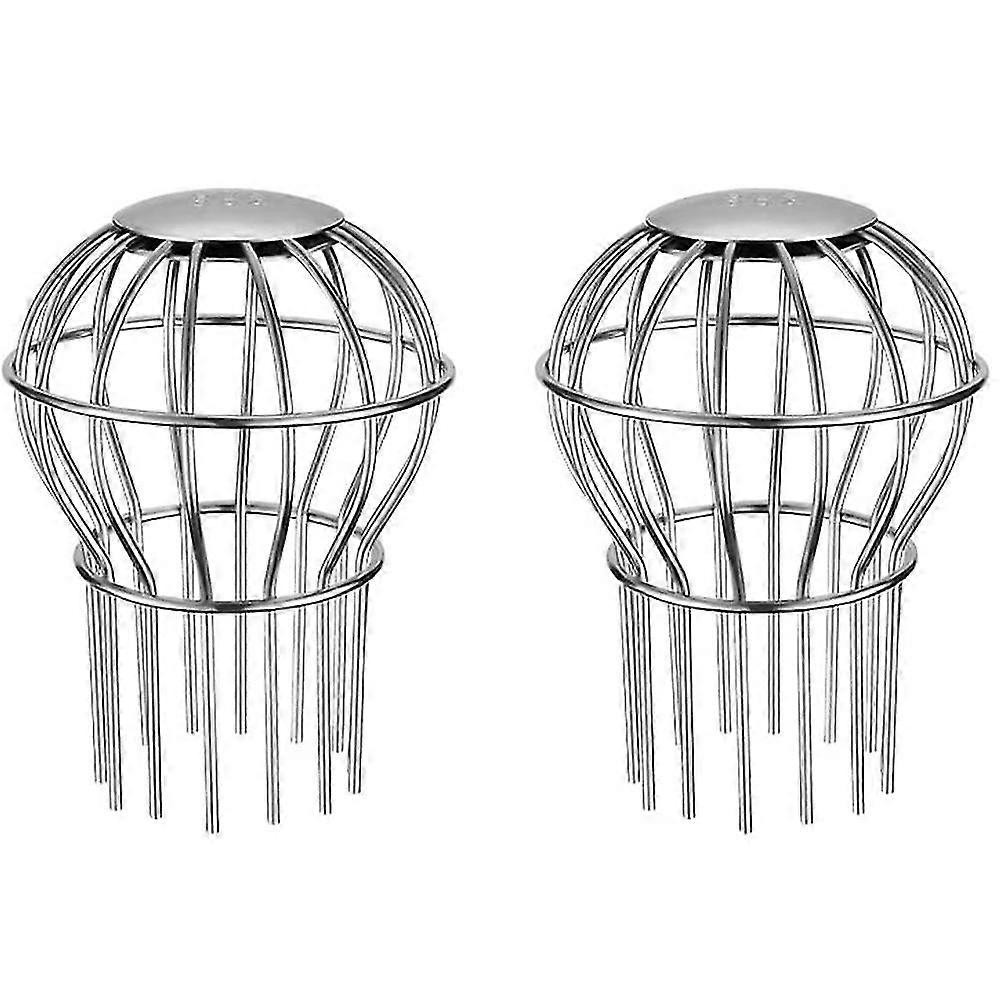 2pcs 304 Stainless Steel Gutter Guards Keeps Gutter Downpipes Clear Of Blockages From Leaves, Moss