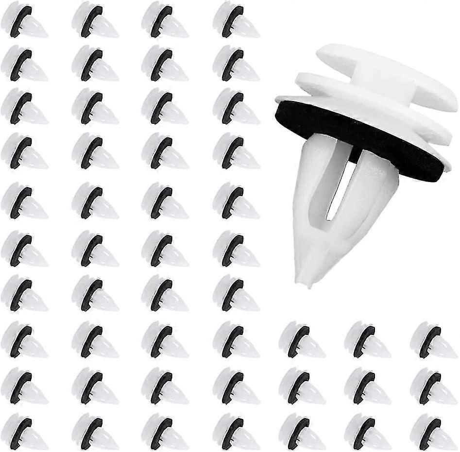 Trim Clip Fir Trees Door Panel Trim Clips, Car Interior Front&rear Clips Fastener Retainer Rivet Kit White, Black(50pcs)