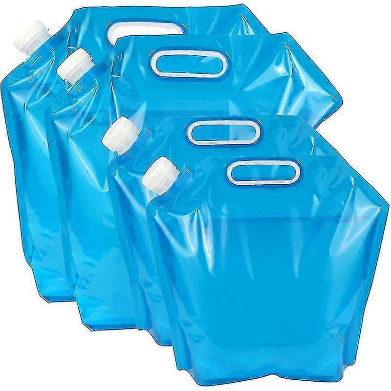 Pcs Collapsible Drinking Water Container, Collapsible Water Bag Reusable Drinking Water Container For Sports Camping Hiking Picnic Bbq(2x5l+2x10l)