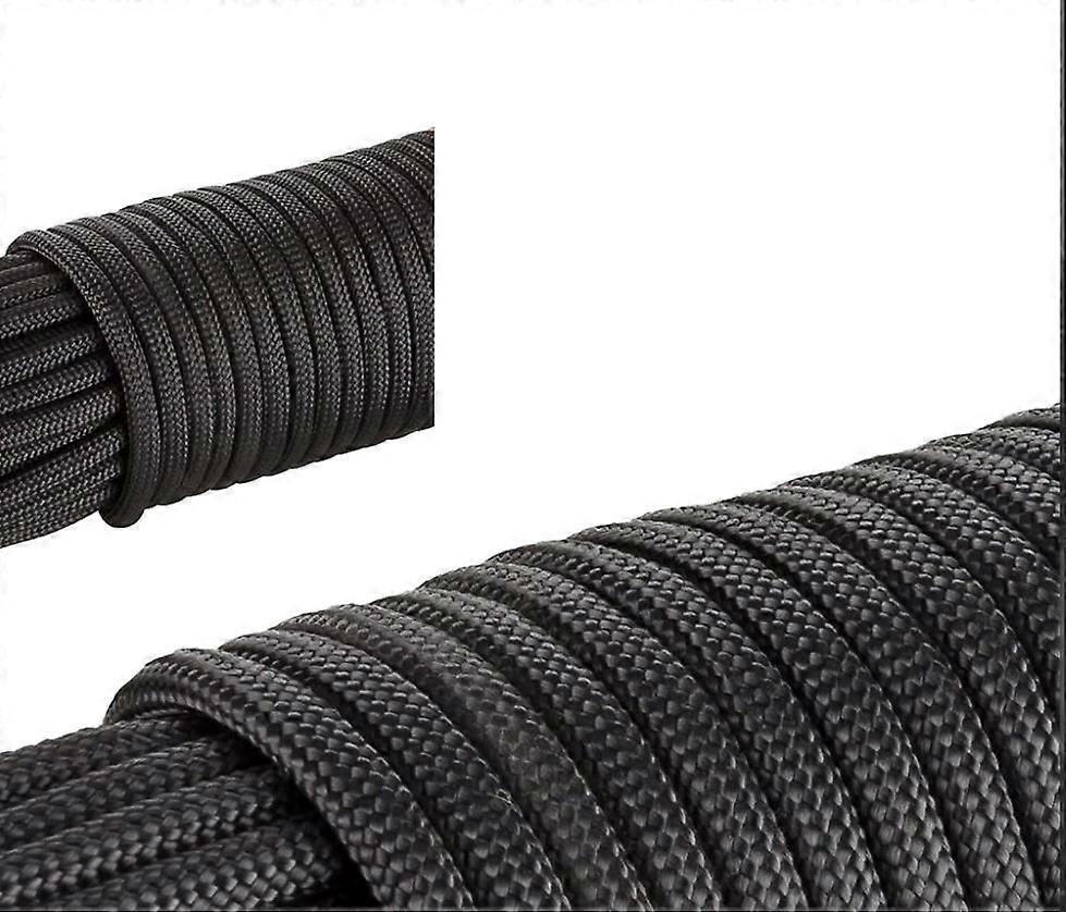 MUJIXI Professional Rope 31m x 4mm in resistant Nylon I Several Colors I Paracord 550 I Black