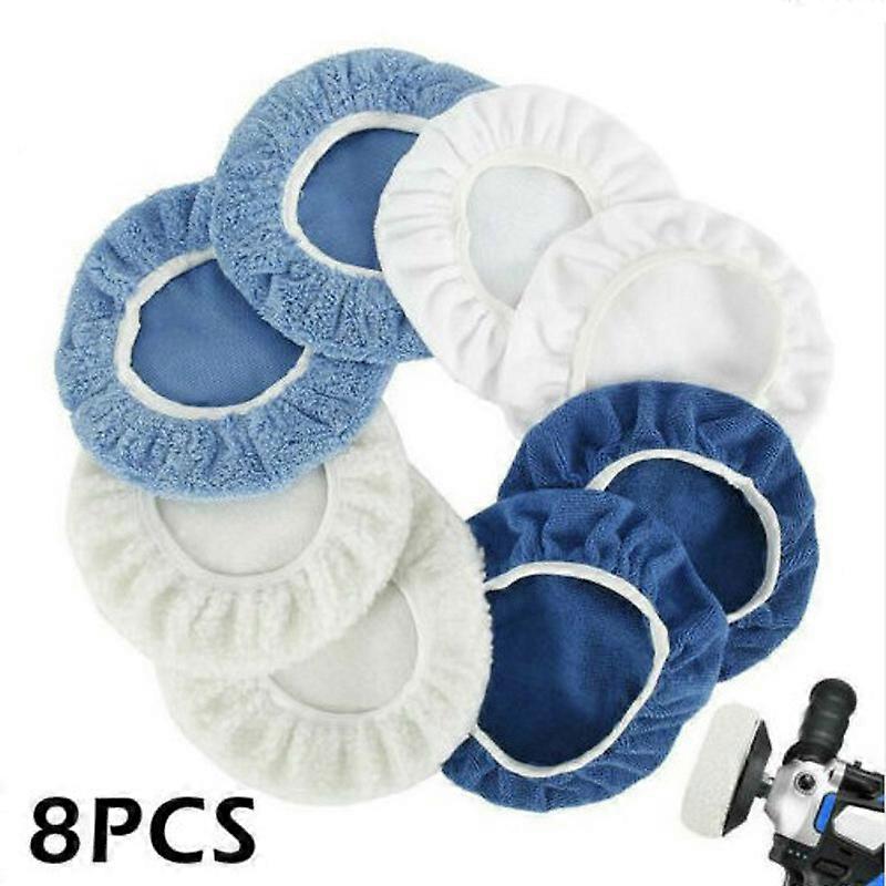 8 Sets Microfiber Car Plush Coral Fleece Buffing