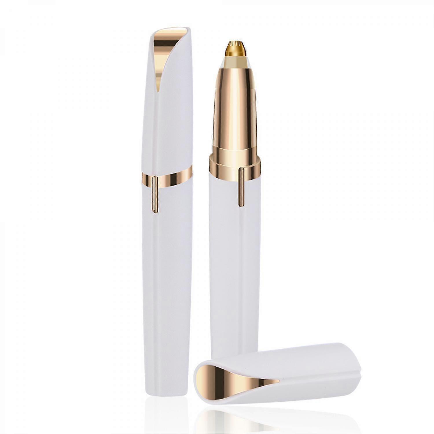 White electric eyebrow trimmer