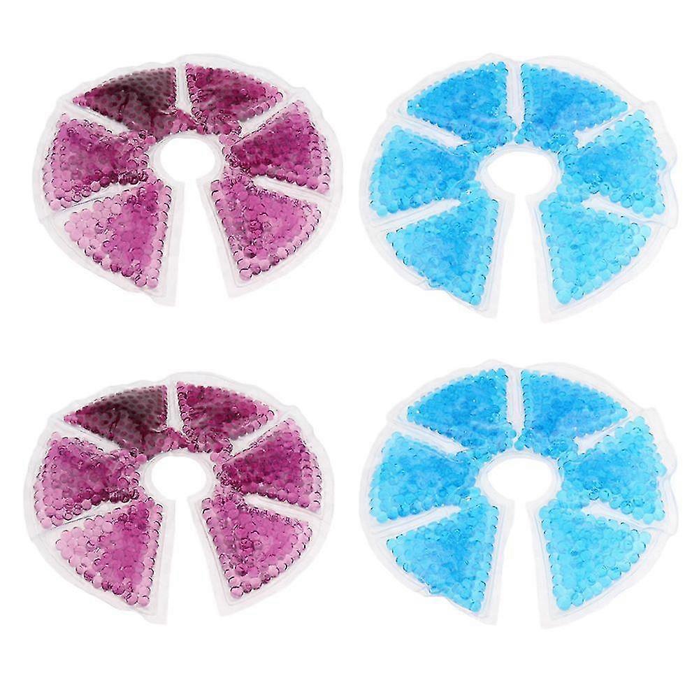 4pcs Breast Therapy Pack Soft Gel Ice Pack Heating Pack For