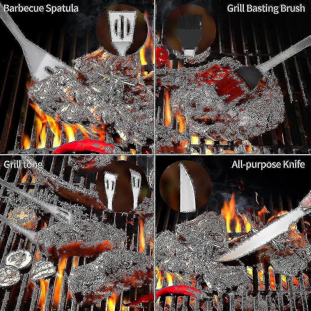Barbecue Tool Set, Rust-proof And Durable, Sturdy And Portable (7-piece Set)