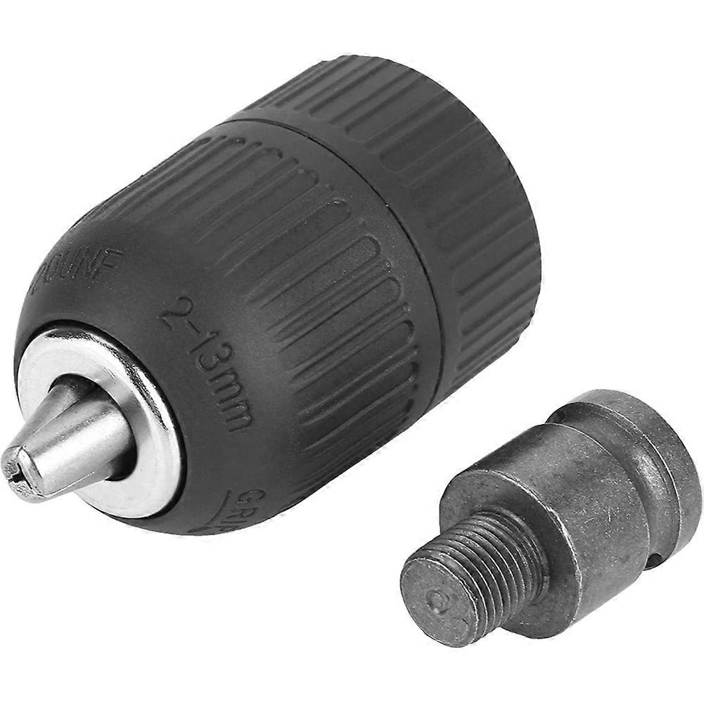 Drill Chuck - 2-13mm Keyless Drill Chuck 1/2inch-20UNF with 1/2inch Chuck Adaptor for Impact Wrench
