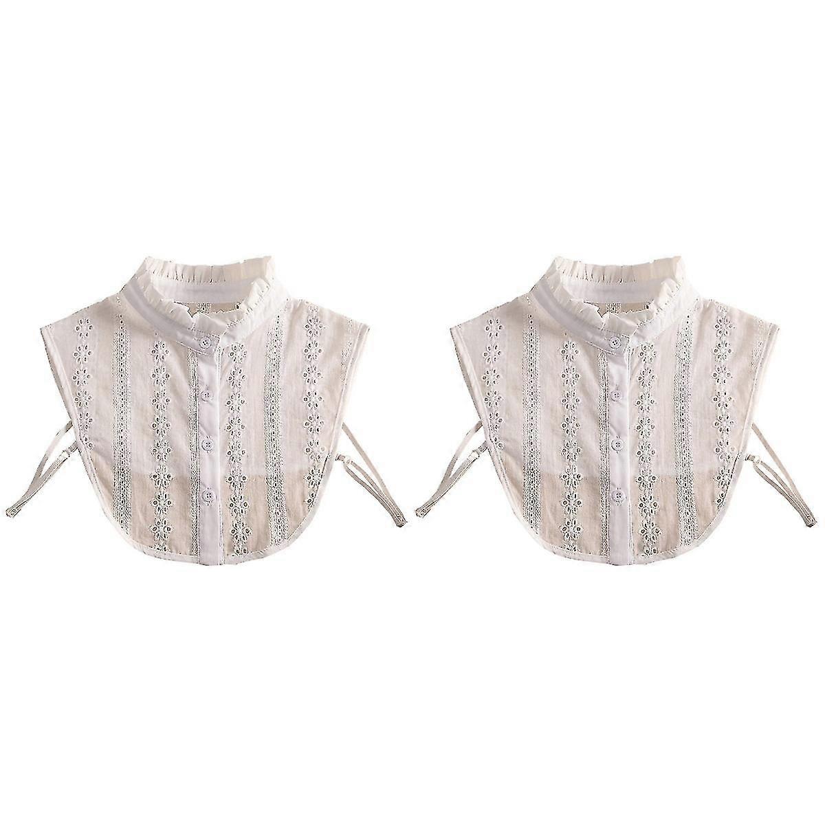 2 قطع وهمية طوق الملابس التبعي انفصال وهمية كاذبة طوق فو طوق