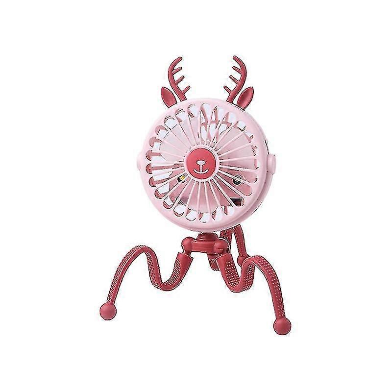 Stroller Fan Octopus Shape Portable Usb Rechargeable Desktop Air Cooler Home