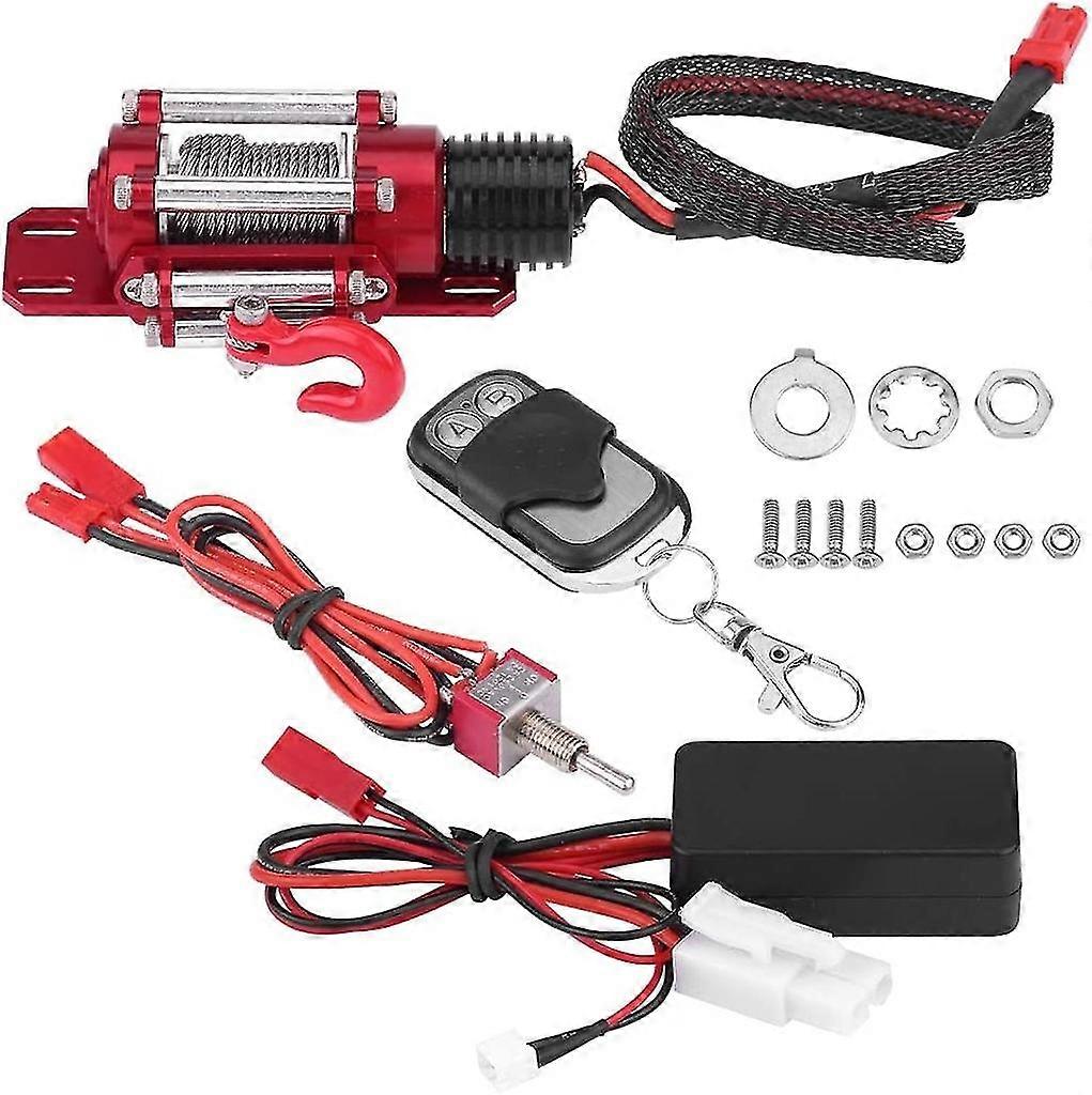Winch For Scx10 D90 D110 Tf2 Trx4s Remote Controllers Rc Winch 1/10 With Remote PK