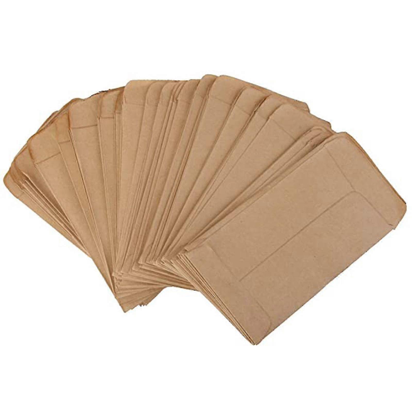 100pcs خمر كرافت ورقة البذور كيس الحقيبة سميكة كيس البذور كرافت كيس الورق