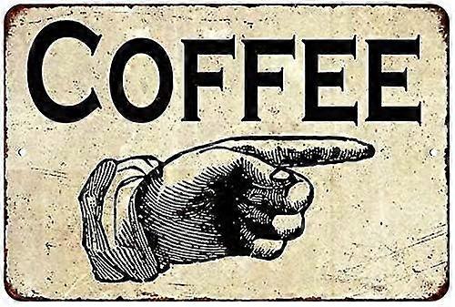 Presente de Reprodução Retro Vintage Coffee That Way 8x12 Polegadas OU 12x16 Polegadas Acabamento Fosco Metal Mode 4769
