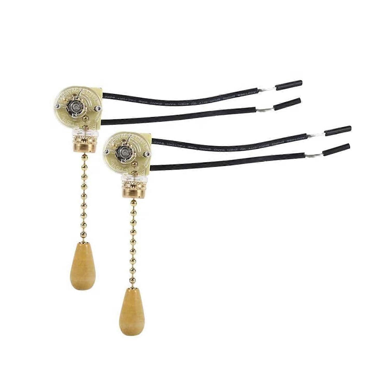 Pull Switch, Fan Pull Switch, Wall Lamp Pull Switch, For LED Wall Light, Ceiling Fan, Room Lighting, 2 Pcs