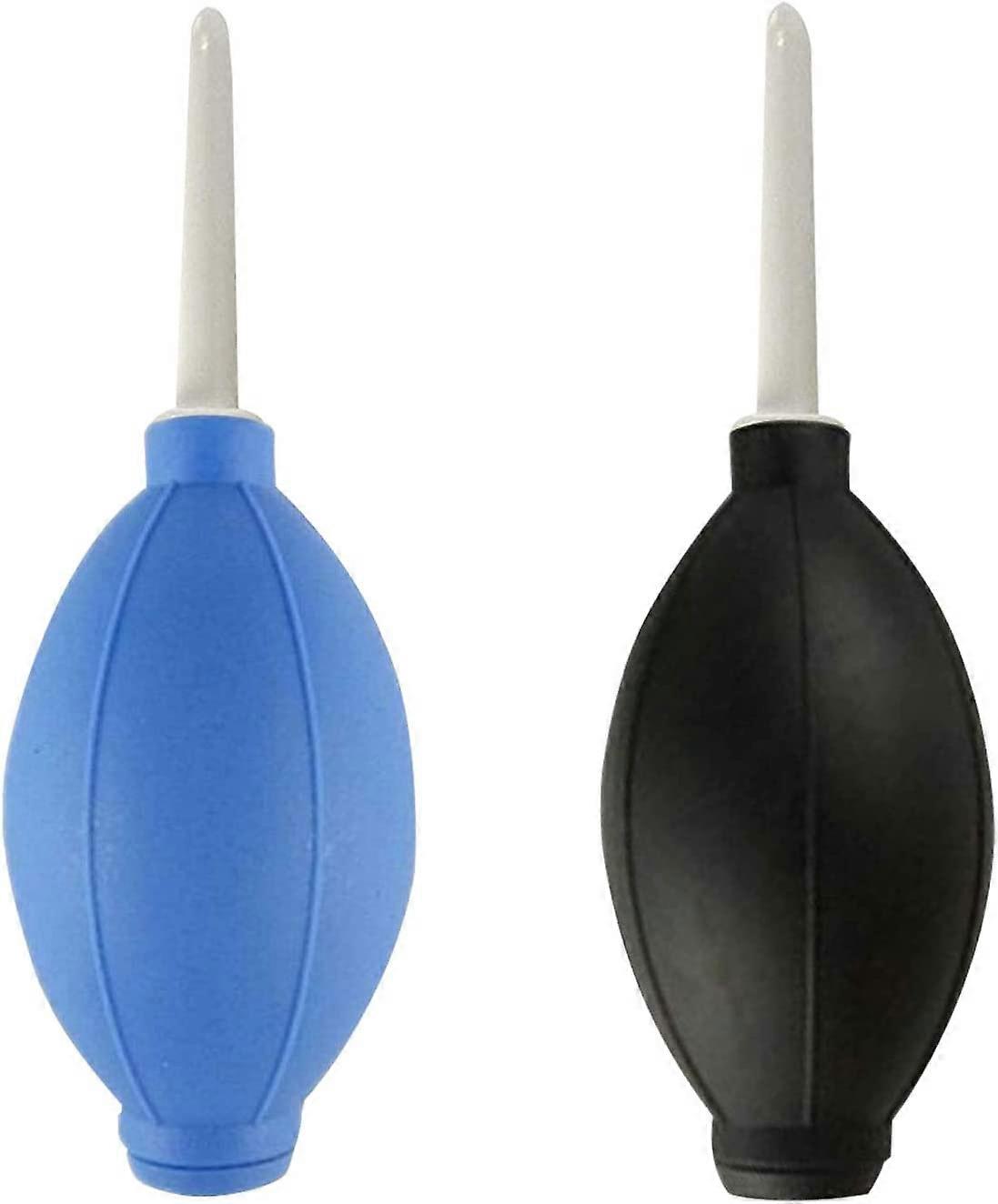 Měchový foukač, 2 ks vzduchový ventilátor, vzduchový ventilátor s náustkem může vyčistit základní desku, prach na základní desce, prach z fotoaparátu, černý a modrý