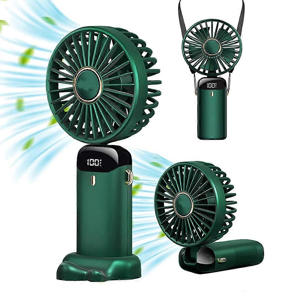 Mini Handheld Fan, Portable Personal Fan Adjustable Usb Rechargeable Small Desk Fan Blue