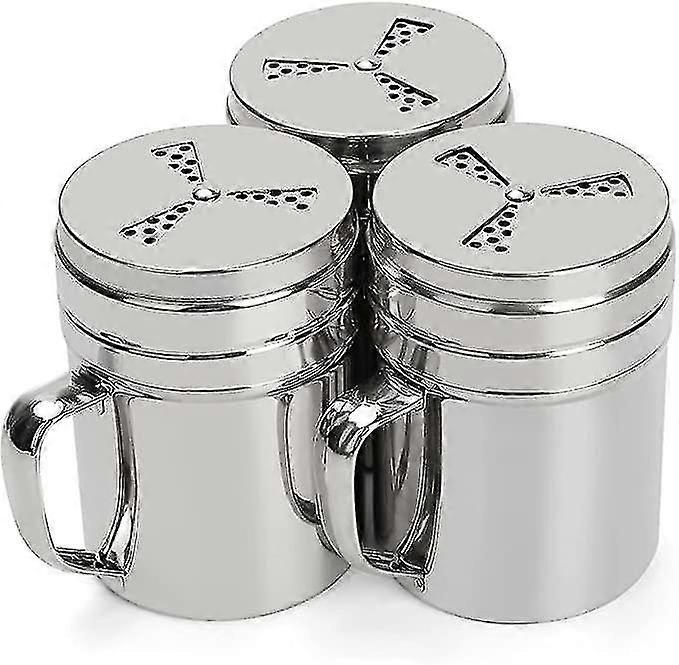 Spice Jars 3 Pcs Spice Storage Containers Set Stainless Steel Seasoning Bottle Rotatable Seasoning Shaker Spice Bottle With Rotating Cover And Handle