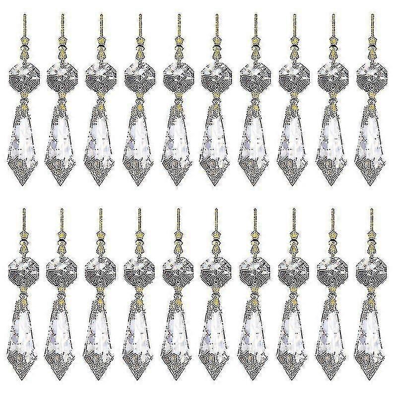 20 DIY透明ティアドロップシャンデリアシャンデリアパーツビーズのパック