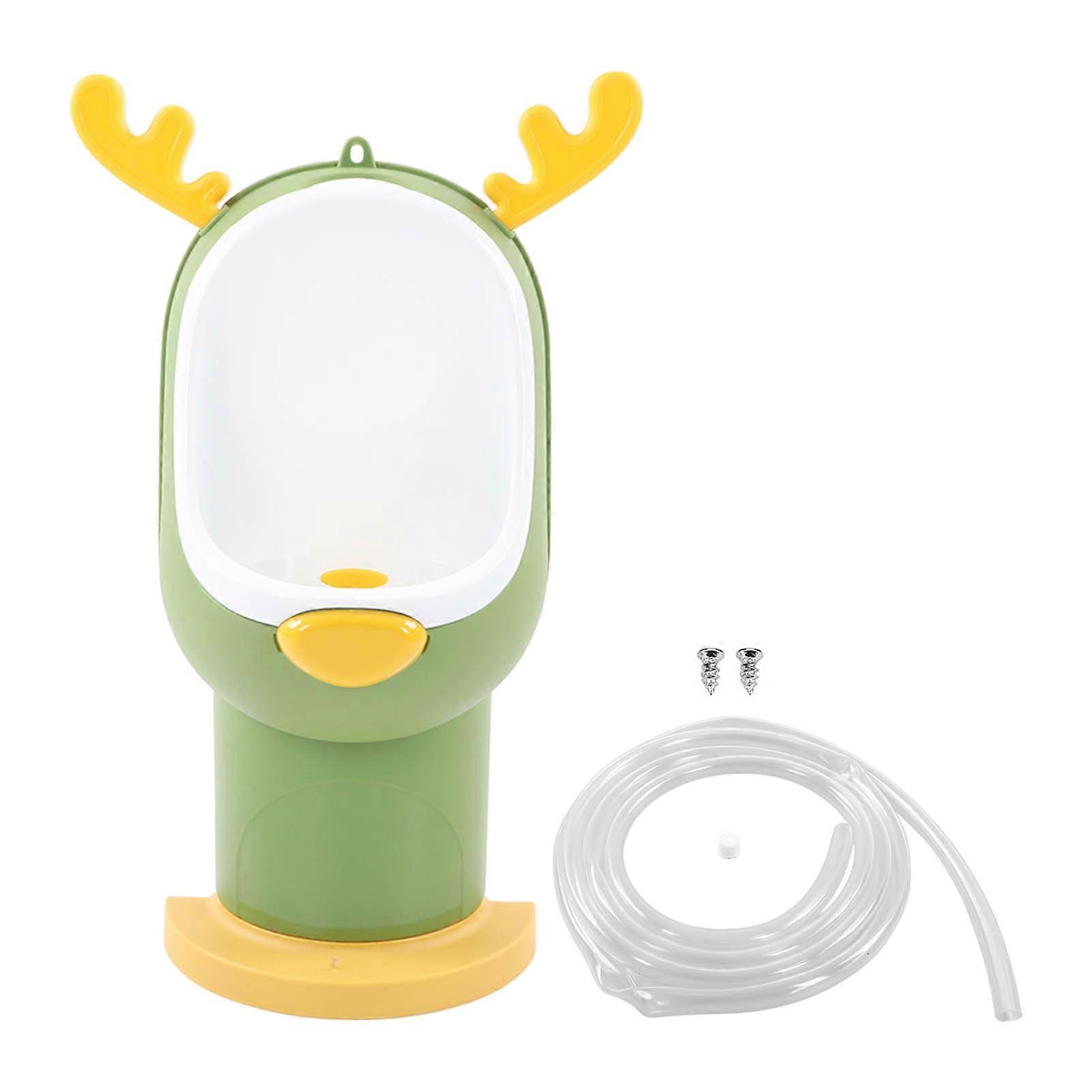 Cartoon Potty Training Urinal Adjustable Wall Mounted Standing Potty Practice Urinal with 6.6ft Hose
