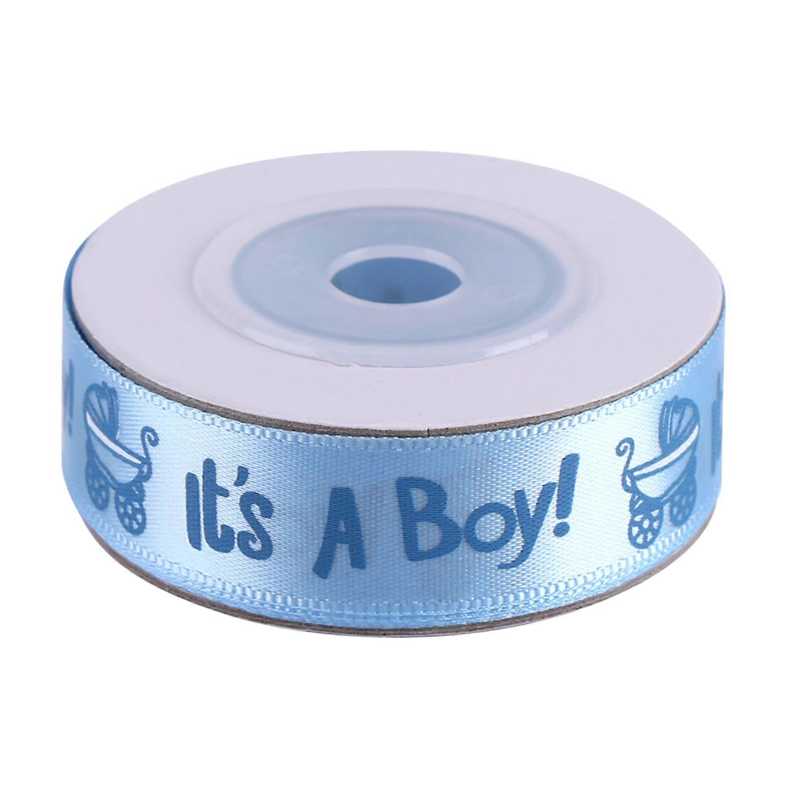 Blue Stain Ribbon 10 Yards/Roll for Baby Shower Christening Party Favor Gift - IT IS A BOY