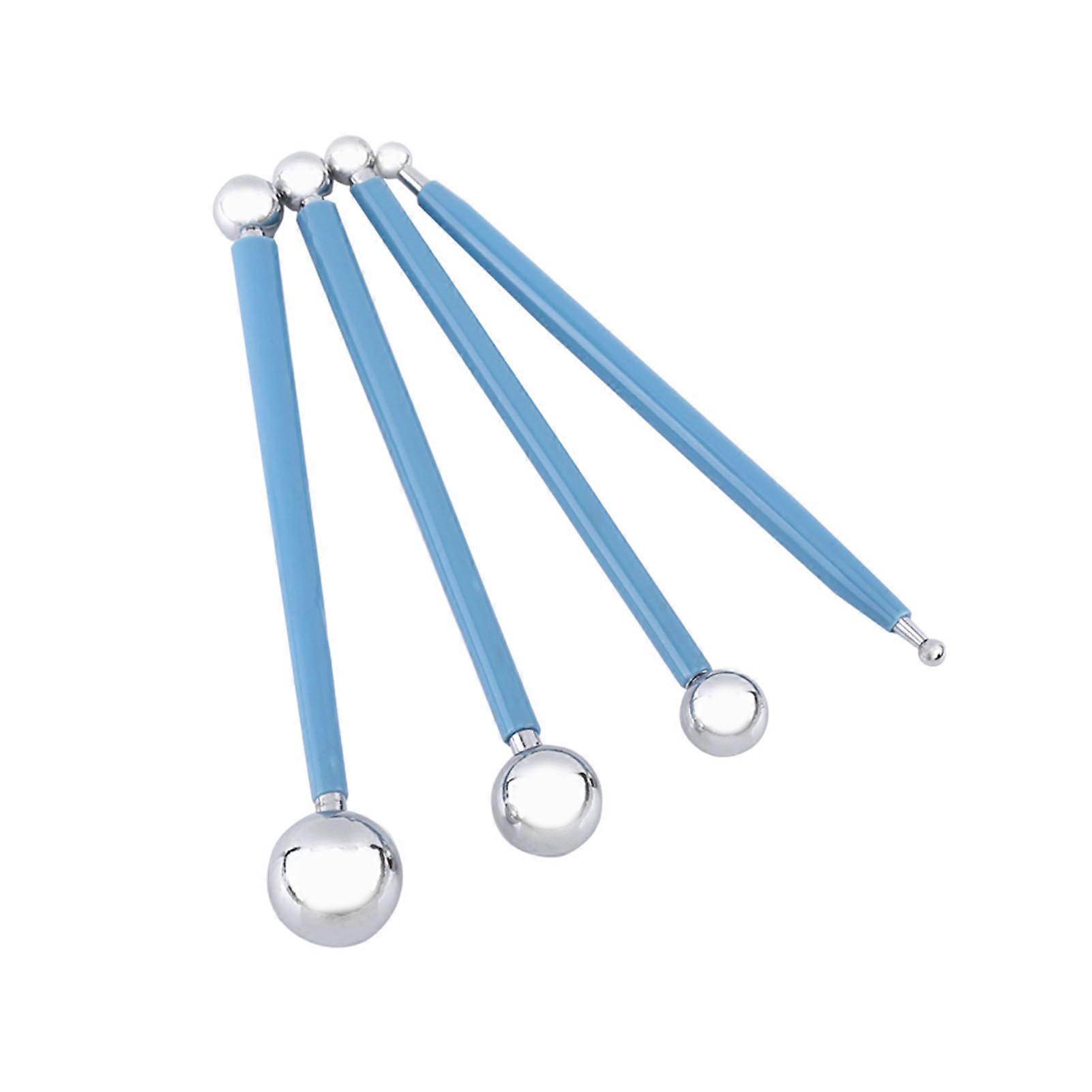 Rustfritt stål Ball Form Modellering Tool Set Clay Sculpey Glatt Verktøy